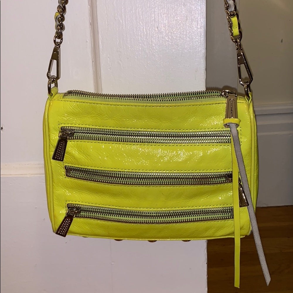Rebecca Minkoff Neon Yellow Zipper Bag